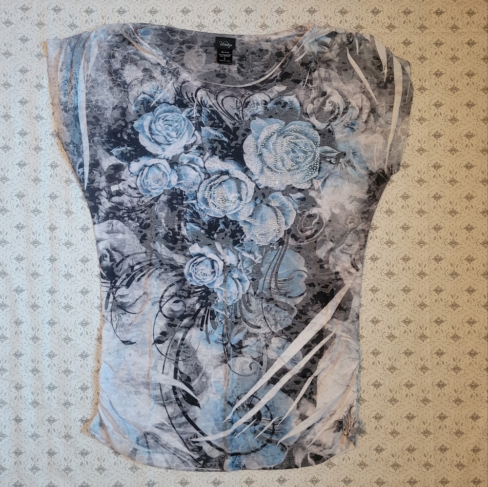 Baby Blue Floral Top 💙